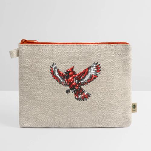 Silver Cardinal in Flight - Hemp Carry All Pouch