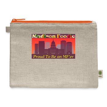 Madison Foodie Skyline - Hemp Carry All Pouch - natural/orange - Front
