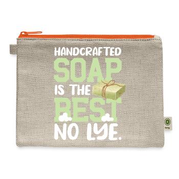 Handcrafted Soap Is The Best No Lye Soap Making - Hemp Carry All Pouch - natural/orange - Front