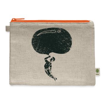 blow your dream up high - Hemp Carry All Pouch - natural/orange - Front