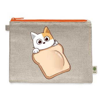 bread cat - Hemp Carry All Pouch - natural/orange - Front
