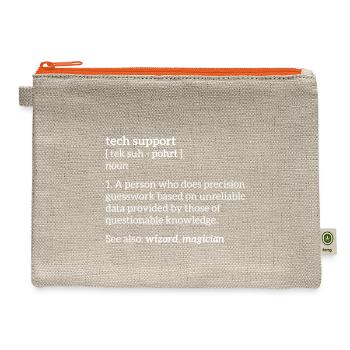 Tech Support - Hemp Carry All Pouch - natural/orange - Front