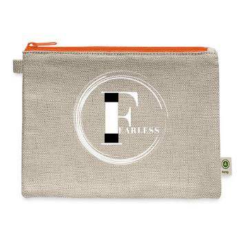 Fearless Circle (Bold and Beautiful) - Hemp Carry All Pouch - natural/orange - Front