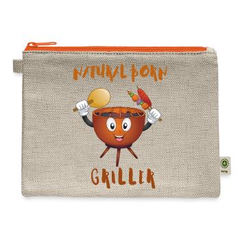 Natural Born Griller - Hemp Carry All Pouch - natural/orange - Front