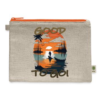 GOOD TO GO - Hemp Carry All Pouch - natural/orange - Front