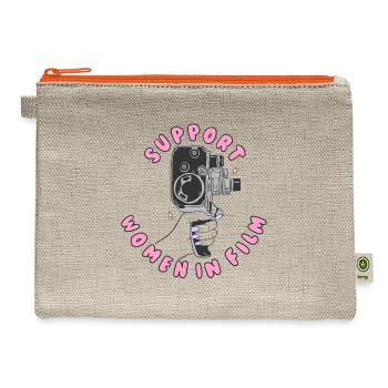Support Women In Film - Hemp Carry All Pouch - natural/orange - Front