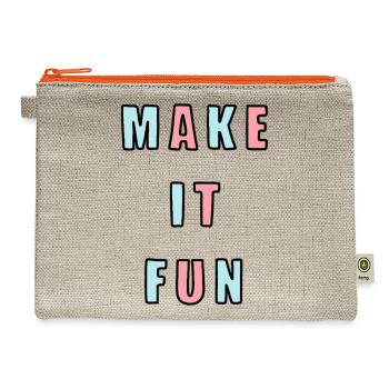 Make It Fun - Hemp Carry All Pouch - natural/orange - Front