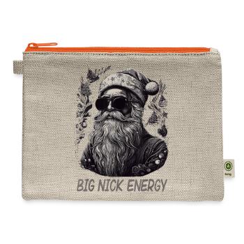 Christmas Funny Cool Xmas - Hemp Carry All Pouch - natural/orange - Front