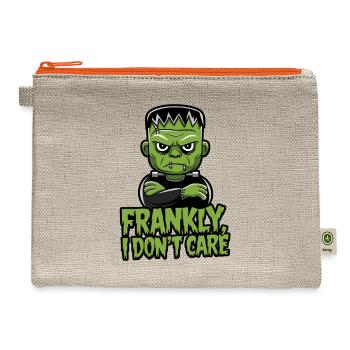 Frankly, I Don’t Care - Hemp Carry All Pouch - natural/orange - Front