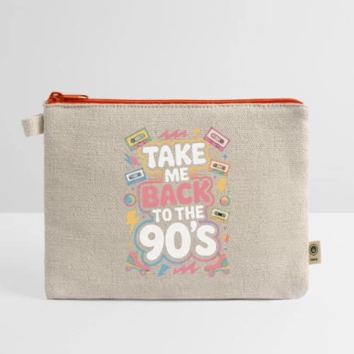 Retro 90s Take Me Back Graphic Art - Hemp Carry All Pouch
