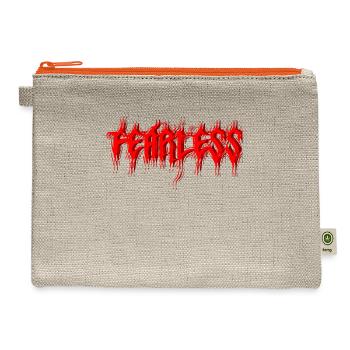 FEARLESS Logo Art Red - Hemp Carry All Pouch - natural/orange - Front