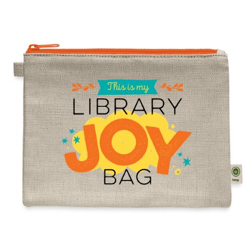 Library Joy (color) - Hemp Carry All Pouch