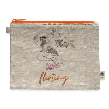 LIGHT FLIRTING - Hemp Carry All Pouch - natural/orange - Front