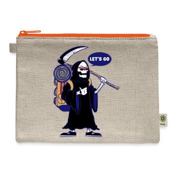 Lets Go - Hemp Carry All Pouch - natural/orange - Front