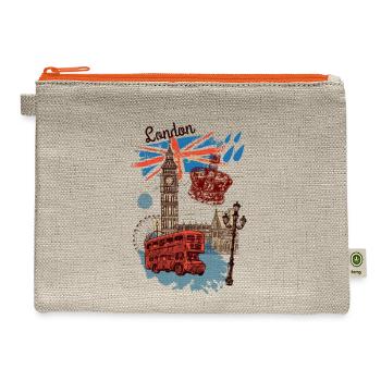 LONDON CITY GREAT BRITAIN ENGLAND - Hemp Carry All Pouch - natural/orange - Front