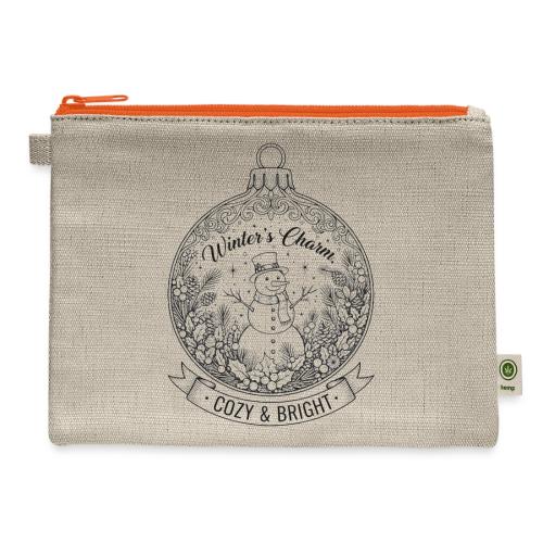 Festive Snowman T-Shirt - Hemp Carry All Pouch