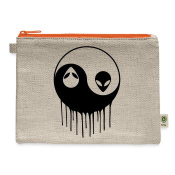 Alien Yin Yang - Hemp Carry All Pouch - natural/orange - Front