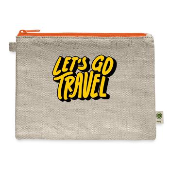 lets go - Hemp Carry All Pouch - natural/orange - Front