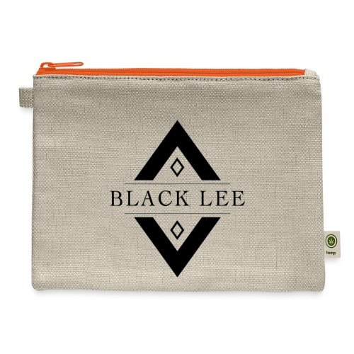 Black Lee Logo Transparent Black - Hemp Carry All Pouch