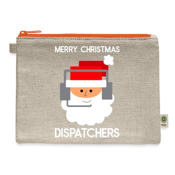 Merry Christmas 911 Dispatcher - Hemp Carry All Pouch - natural/orange - Front
