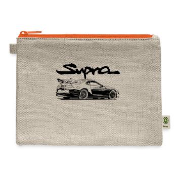 Toyota Supra - Hemp Carry All Pouch - natural/orange - Front