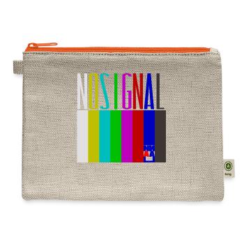 No signal TV screen EBU Colorbars - Hemp Carry All Pouch - natural/orange - Front