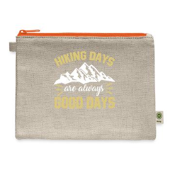Hiking Days Are Always Good Days - Hemp Carry All Pouch - natural/orange - Front