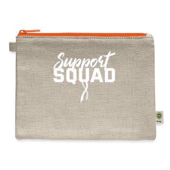 Lung Cancer Support - Hemp Carry All Pouch - natural/orange - Front