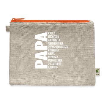 Best Papa - Hemp Carry All Pouch - natural/orange - Front