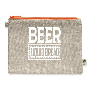 Beer Liquid Bread - Hemp Carry All Pouch - natural/orange - Front