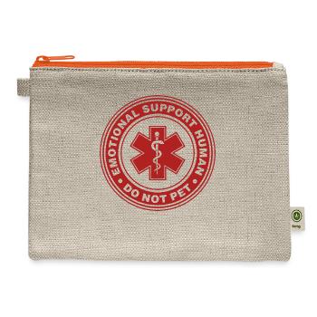 Emotional Support Human - Hemp Carry All Pouch - natural/orange - Front