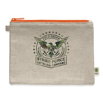 army military air force navy marines america usa - Hemp Carry All Pouch - natural/orange - Front
