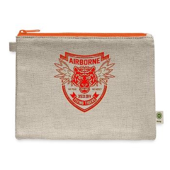 army military air force navy marines america usa - Hemp Carry All Pouch - natural/orange - Front