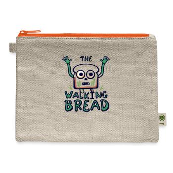 the walking bread zombie - Hemp Carry All Pouch - natural/orange - Front