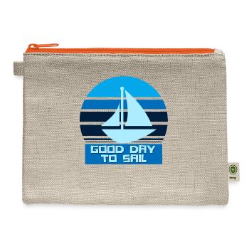Good Day To Sail - Hemp Carry All Pouch - natural/orange - Front