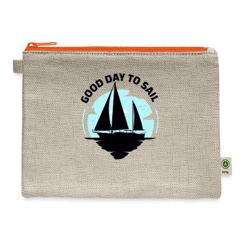 Good Day To Sail - Hemp Carry All Pouch - natural/orange - Front