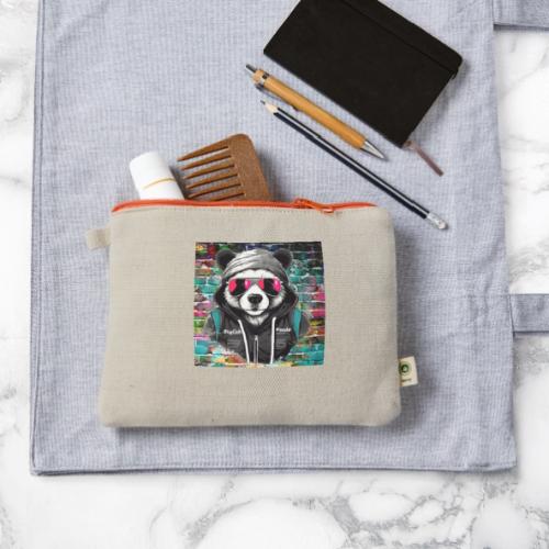 Stylish panda 2 - Hemp Carry All Pouch