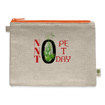 Nope not today - Hemp Carry All Pouch - natural/orange - Front