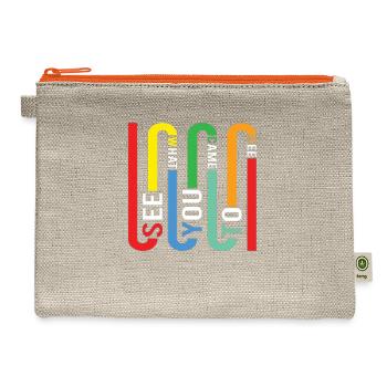 Typography - See What You Came To See - Hemp Carry All Pouch - natural/orange - Front