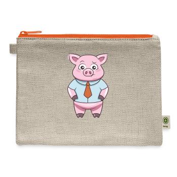 John the lawyer - Hemp Carry All Pouch - natural/orange - Front