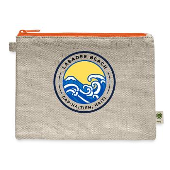 HAITI. Cap Haitien “Paris of the Caribbean” - Hemp Carry All Pouch - natural/orange - Front