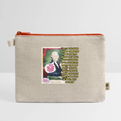 Thomas Jefferson Design - Hemp Carry All Pouch
