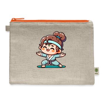 Happy Little Yogi - Hemp Carry All Pouch - natural/orange - Front