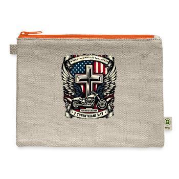 Liberty Unchained: Patriotic Spirit Edition - Hemp Carry All Pouch - natural/orange - Front