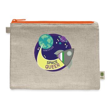 Space Queer - Hemp Carry All Pouch - natural/orange - Front