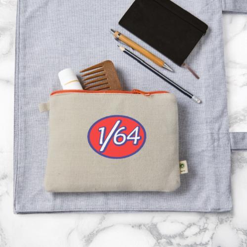 One Sixty Four -- vintage auto inspired oval - Hemp Carry All Pouch