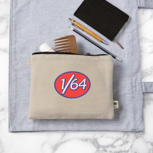 One Sixty Four -- vintage auto inspired oval - Hemp Carry All Pouch