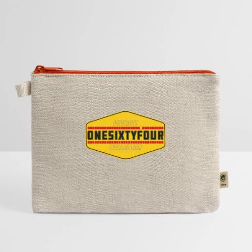 One Sixty Four -- vintage auto inspired yellow - Hemp Carry All Pouch