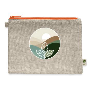 Tropical Minimalism - Hemp Carry All Pouch - natural/orange - Front