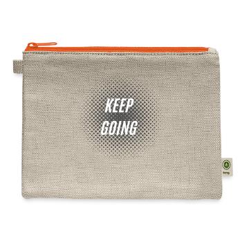 Keep going - Hemp Carry All Pouch - natural/orange - Front